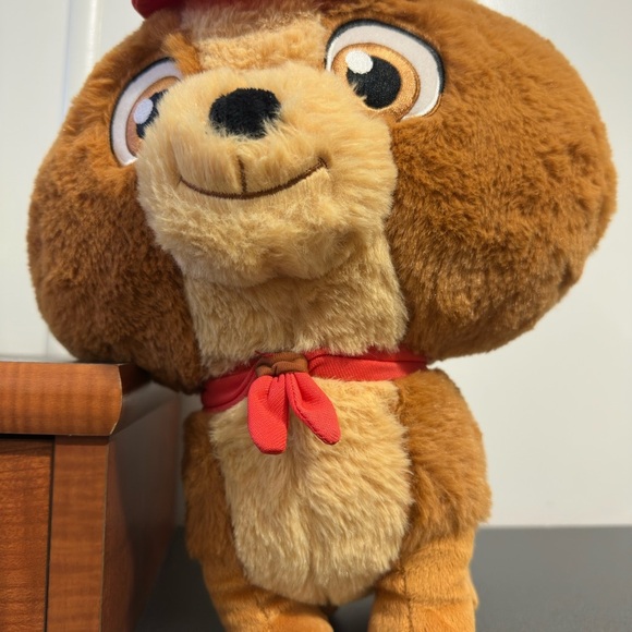 PAW PATROL MIGHTY MOVIE THE ONE AND ONLY CUDLE PILLOW JUNIOR PATROLLER RED 12” - Picture 3 of 10